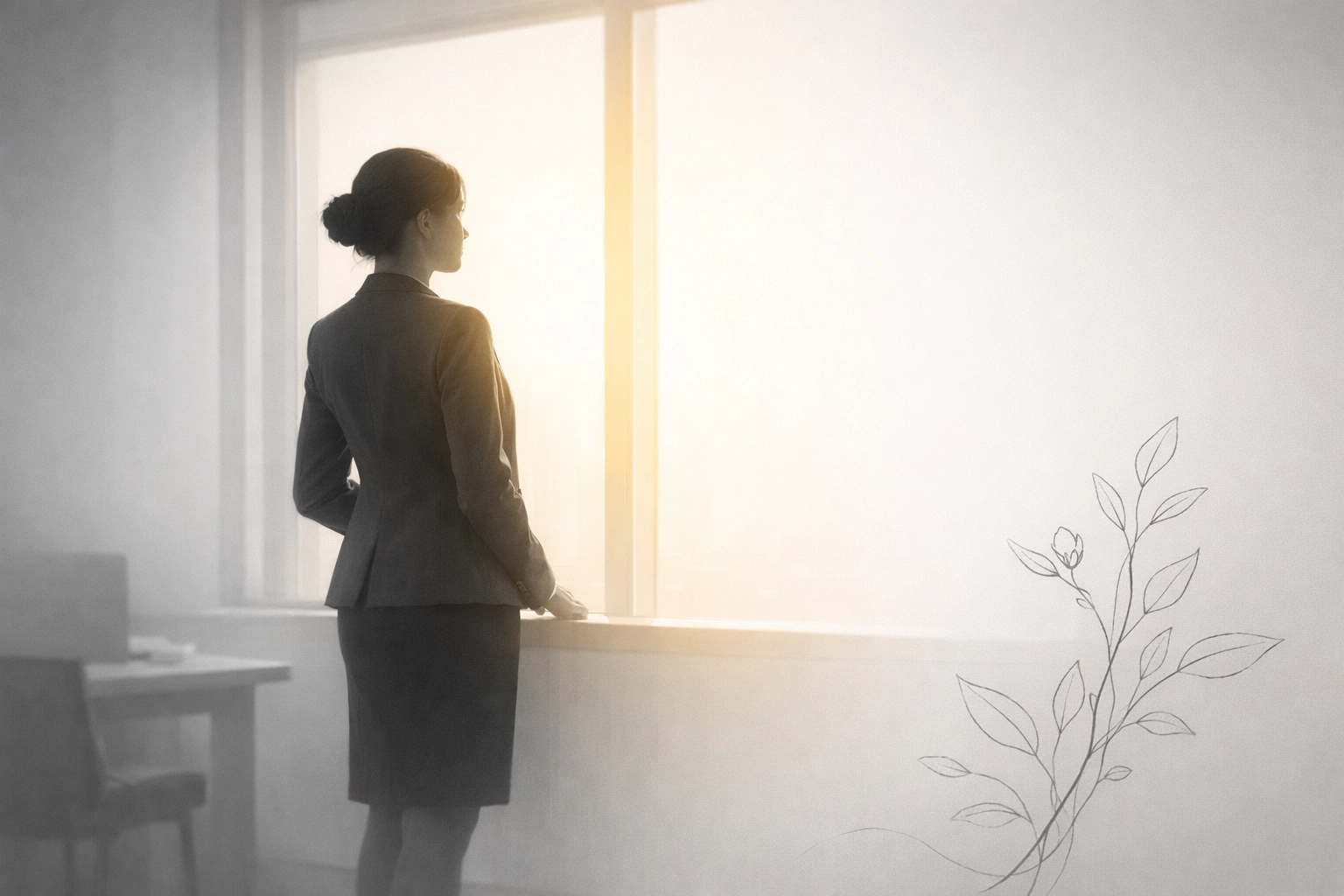 Femme leader contemplative - reconnexion au sens et à la vision authentique Femme leader contemplative - reconnexion au sens et à la vision authentique