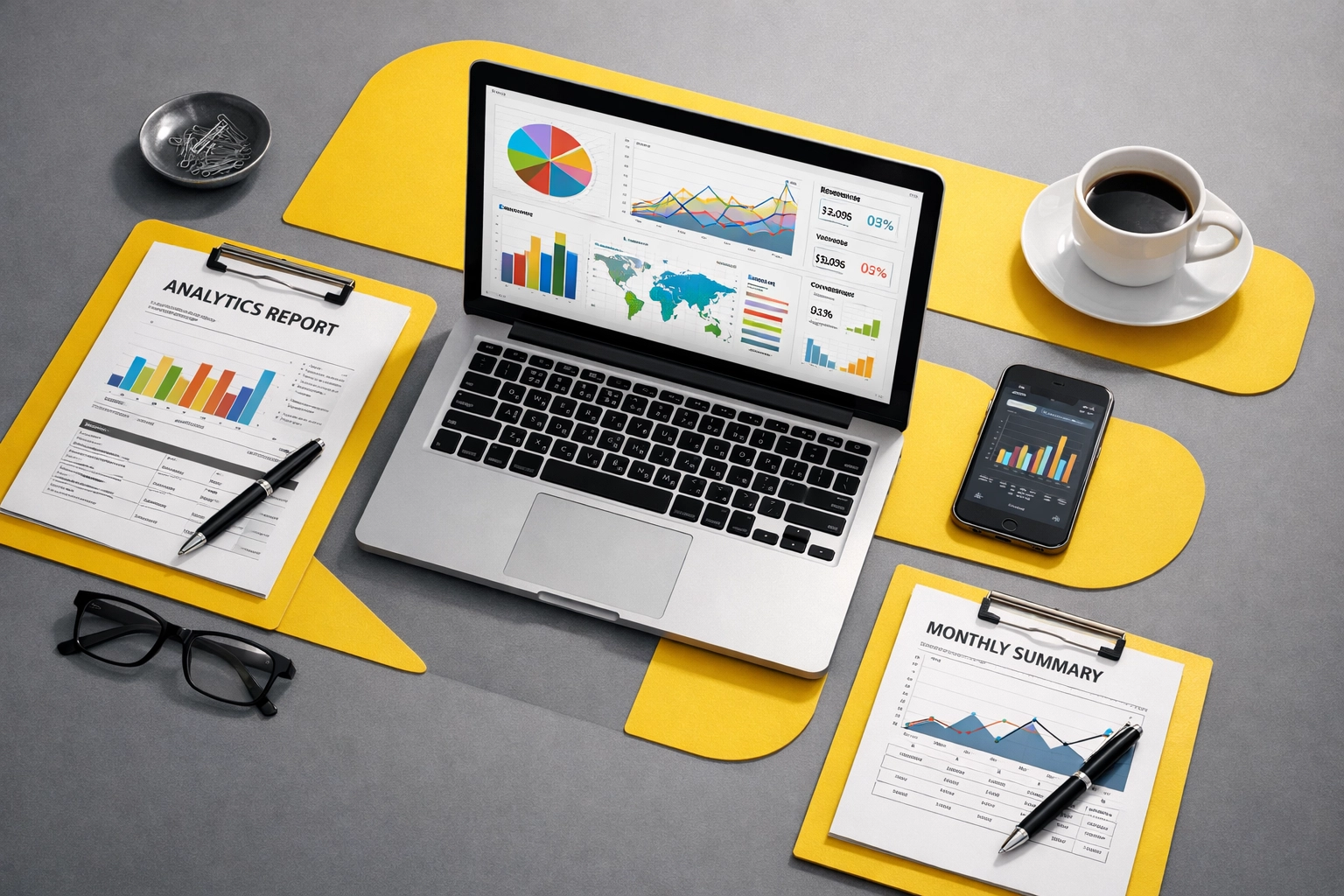 Amazon seller workspace with analytics dashboard for optimizing operations and margins