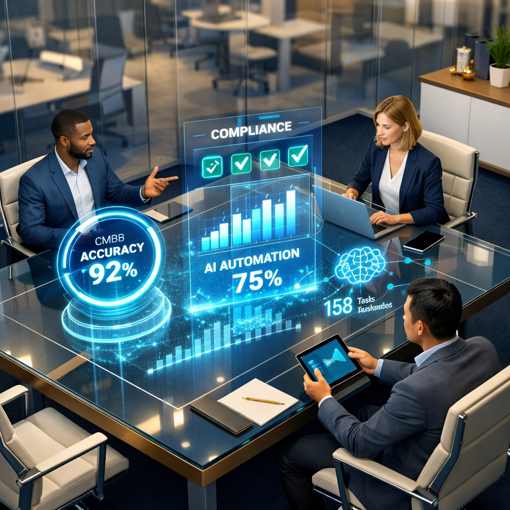 ServiceNow consulting team reviewing ITOM strategy and CMDB compliance requirements in meeting