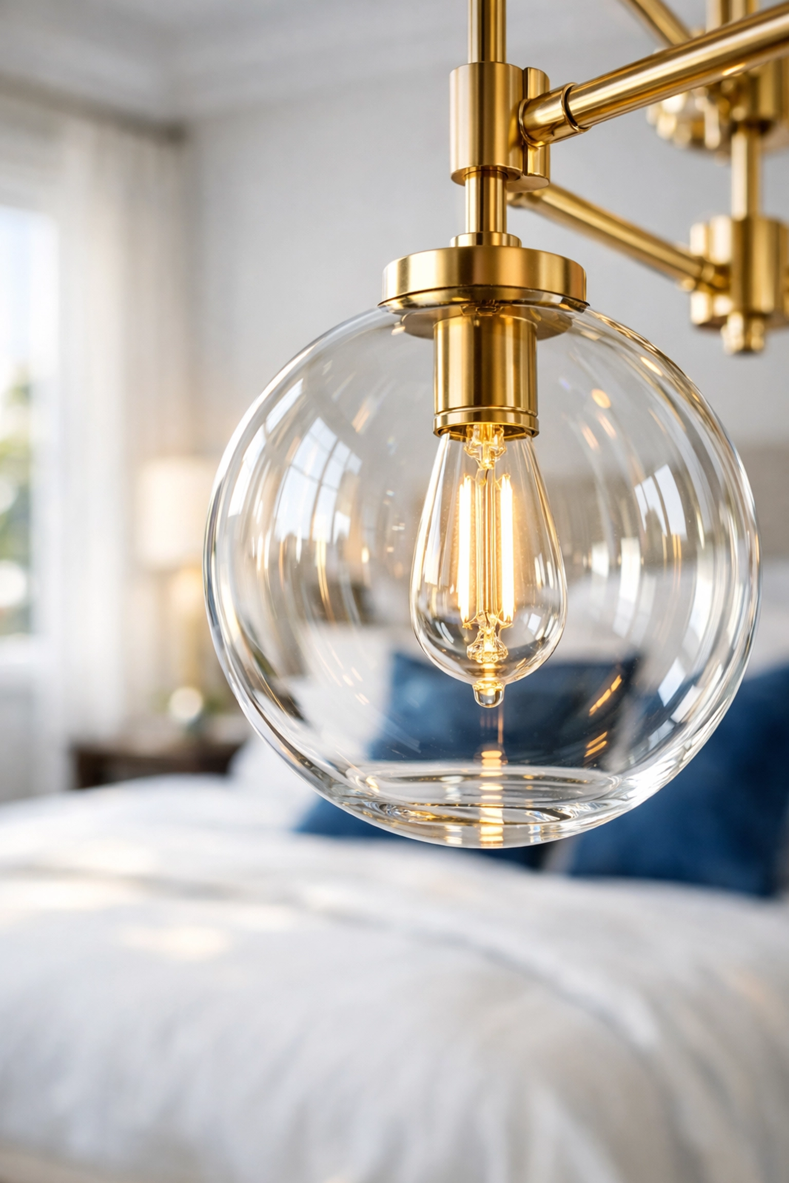 Dust-free chandelier in a Winchester home after thorough move-in/move-out cleaning services.