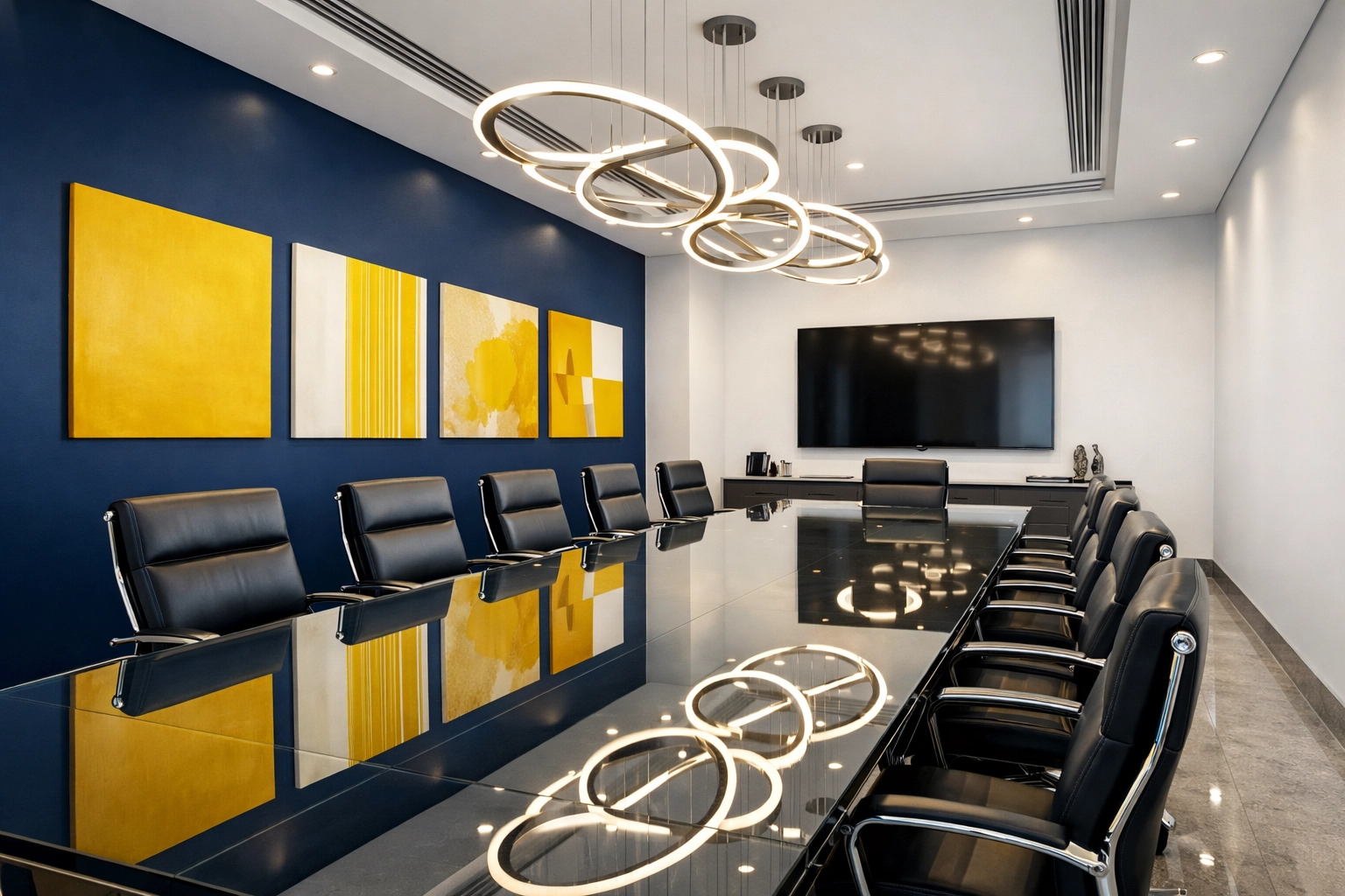 Clean corporate boardroom in Pittsfield reflecting professional office maintenance and janitorial care.