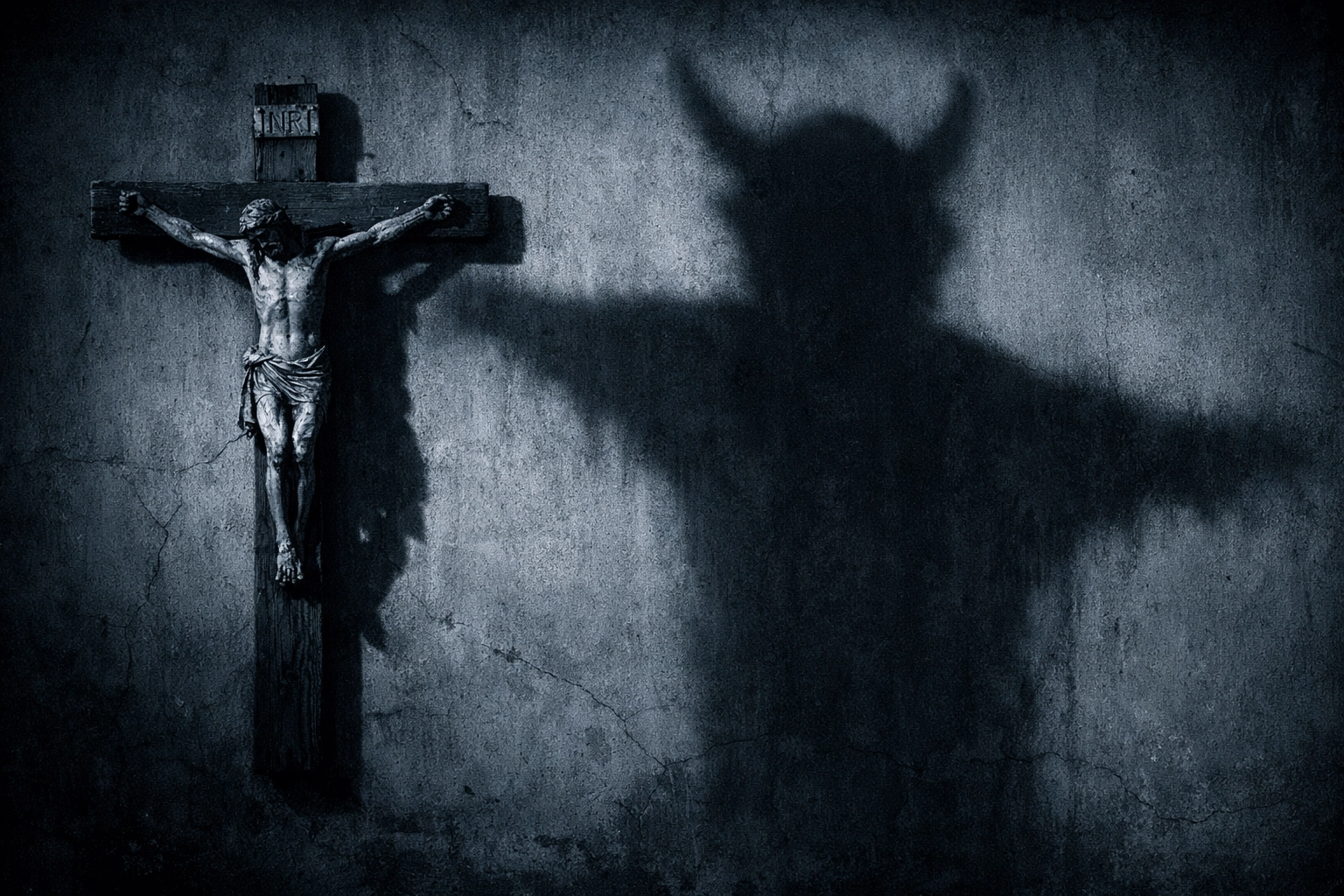 Kruzifix wirft düsteren Schatten – Symbol für Missbrauch in konfessionellen Heimen
