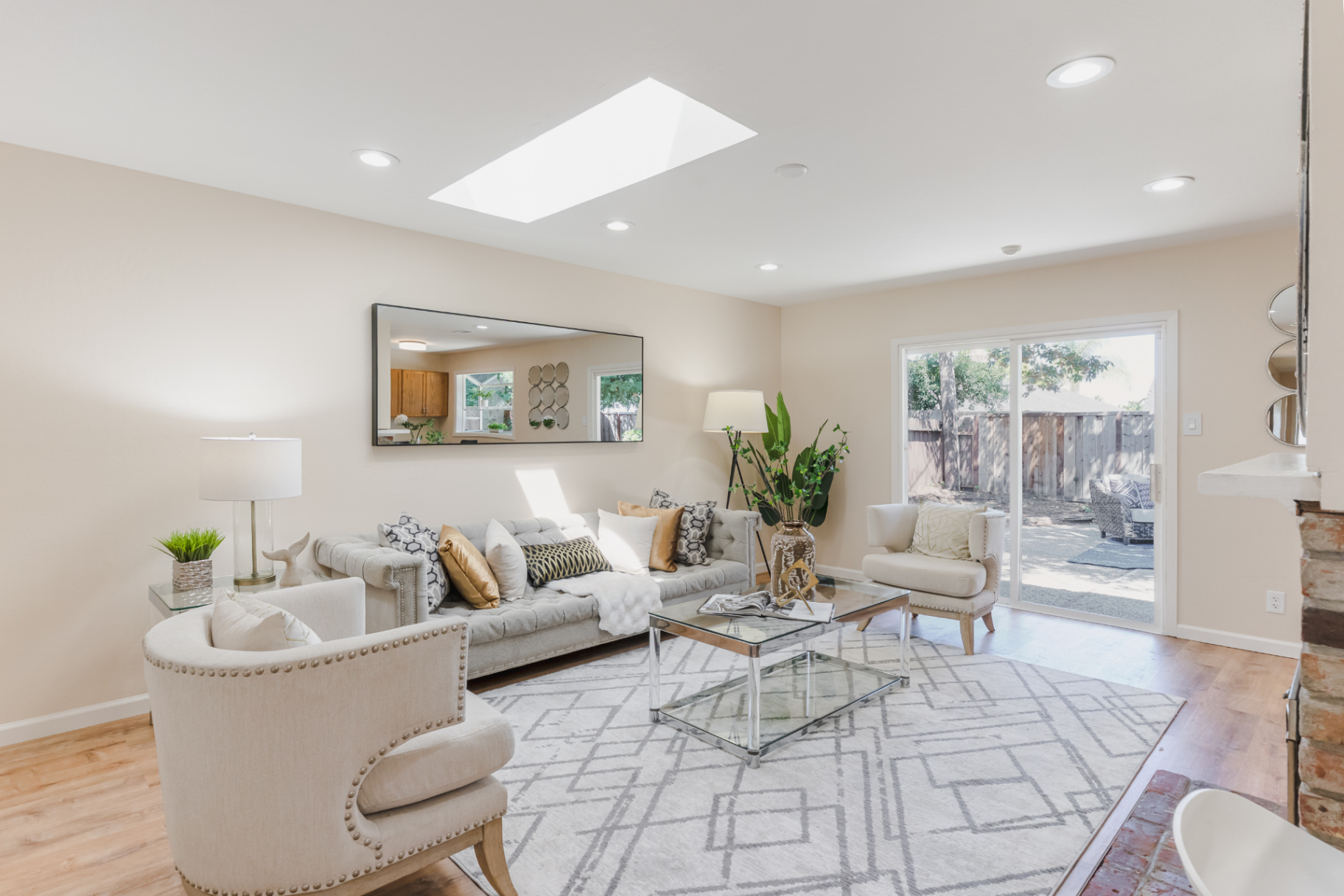 Bright Modern Living Room Staged for Sale