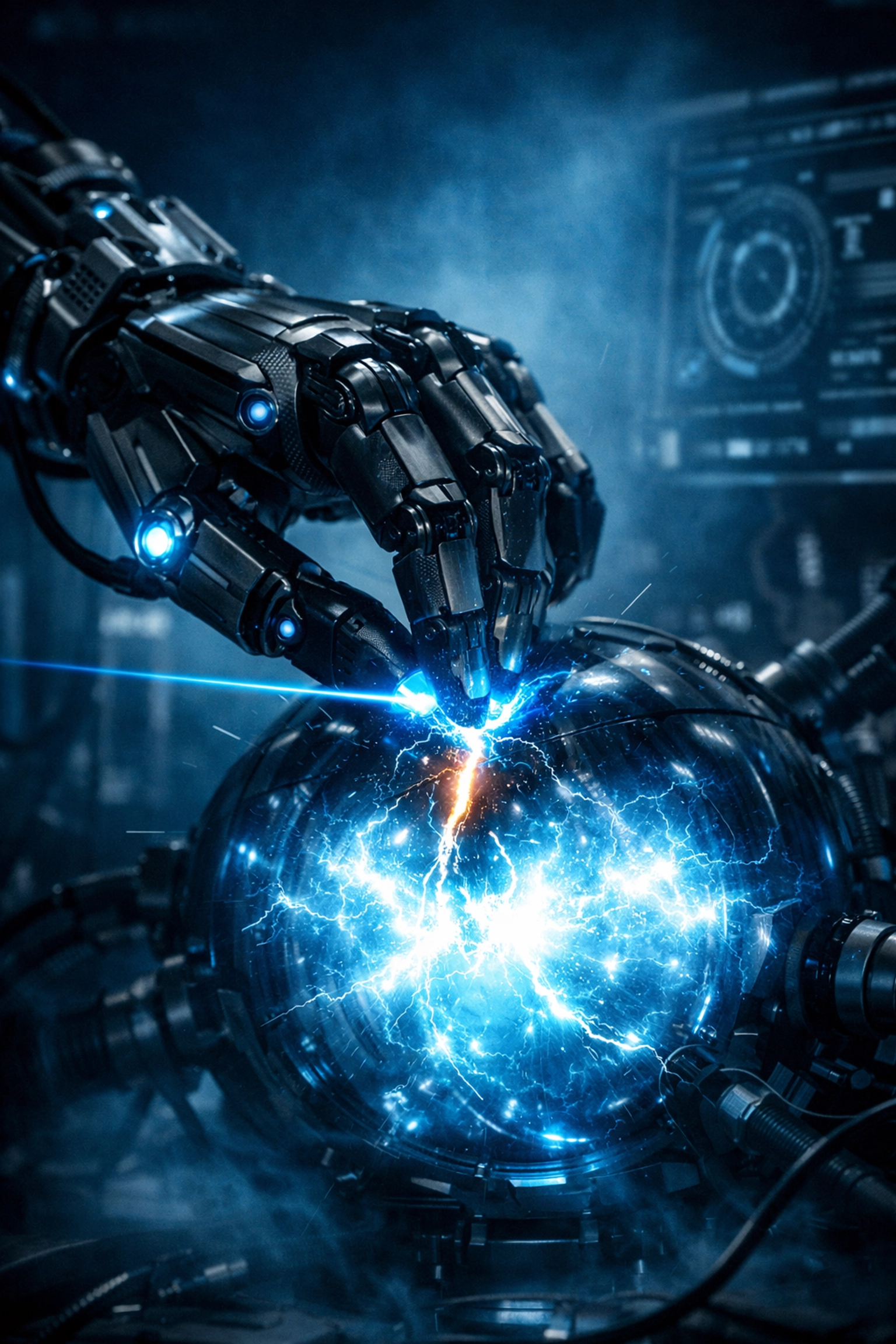 Precision robotic calibration representing proactive wordpress maintenance and scalable tech infrastructure.