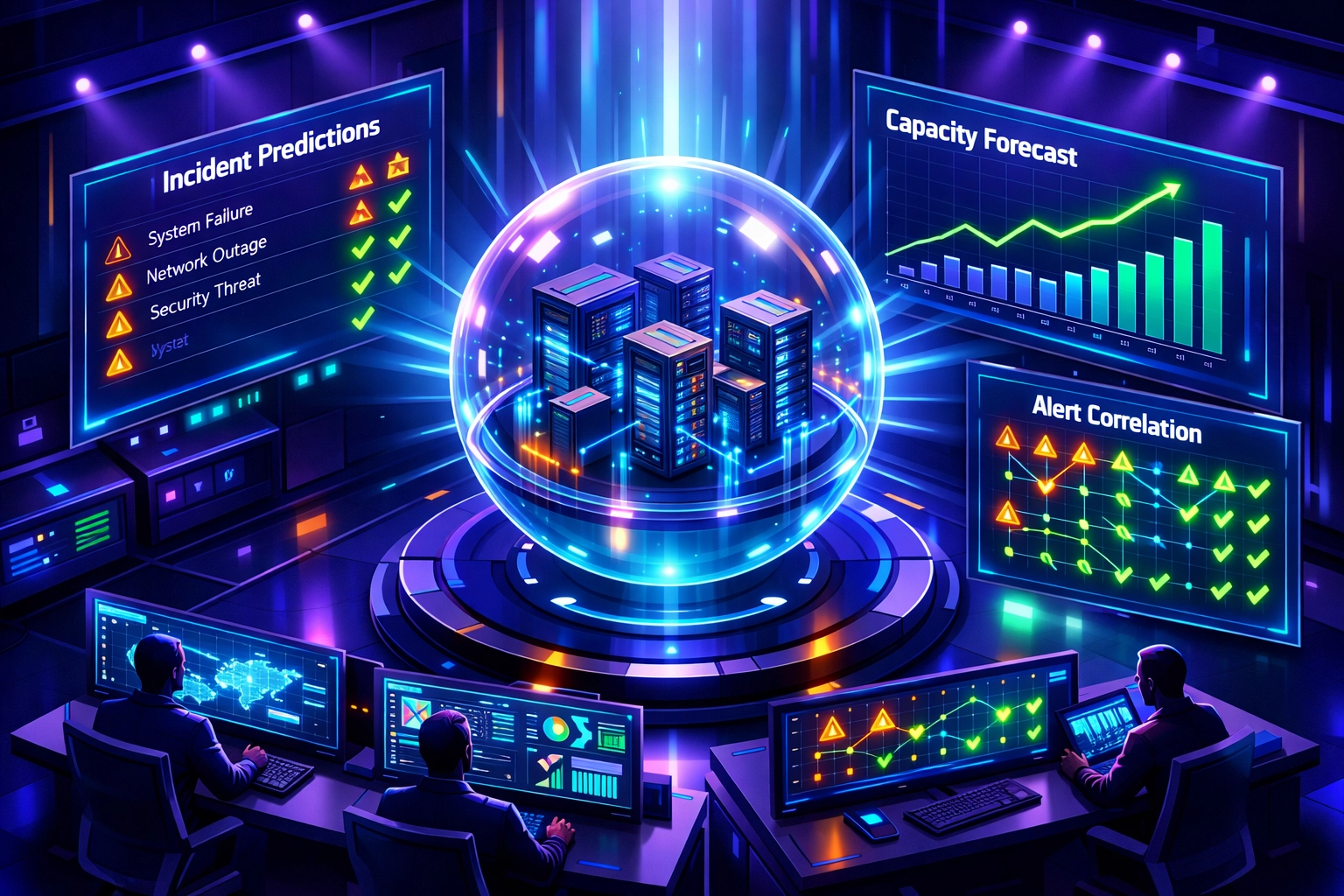 ServiceNow predictive analytics dashboard with real-time incident forecasting