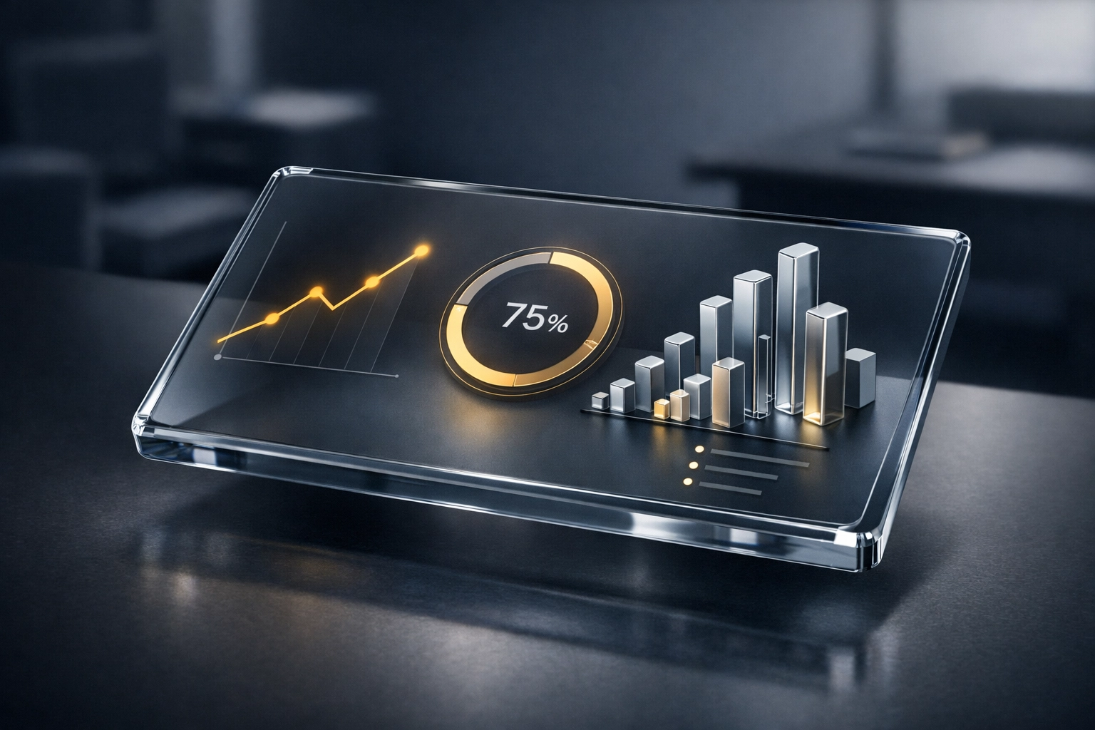 Operational metrics dashboard with KPI charts supporting data-driven governance and efficiency