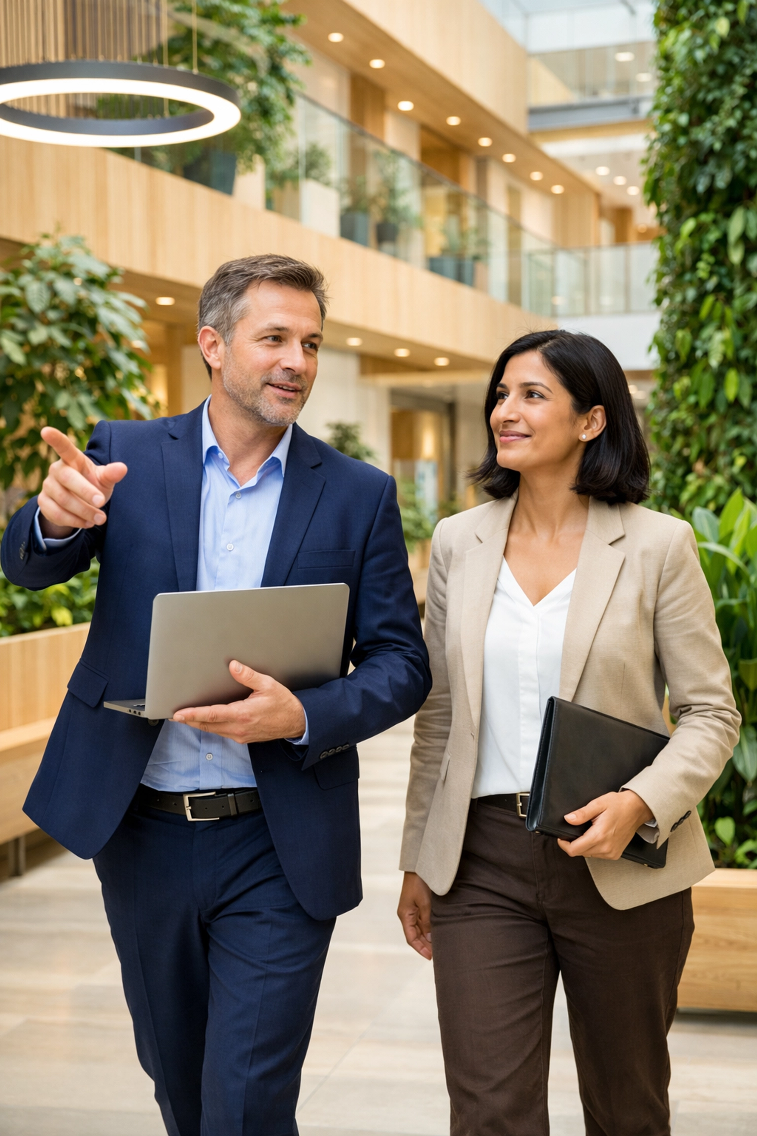 Professionals in a modern European office discussing ServiceNow ESG and DORA compliance strategies.