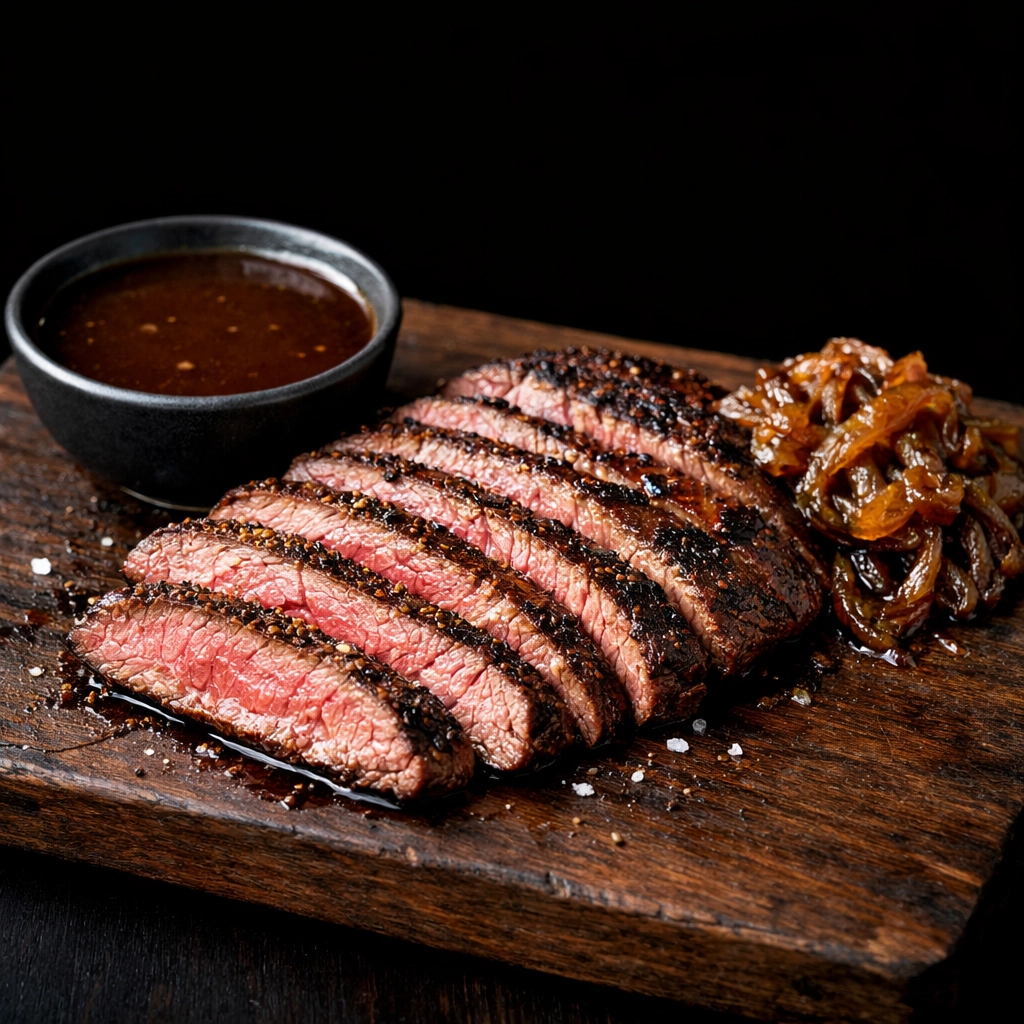 [HERO] Stop Guessing. Start Sensing. Culinary Cockpit™ Live Cook-Along text overlay on a warm, close-up kitchen photo with steam and sizzling texture.