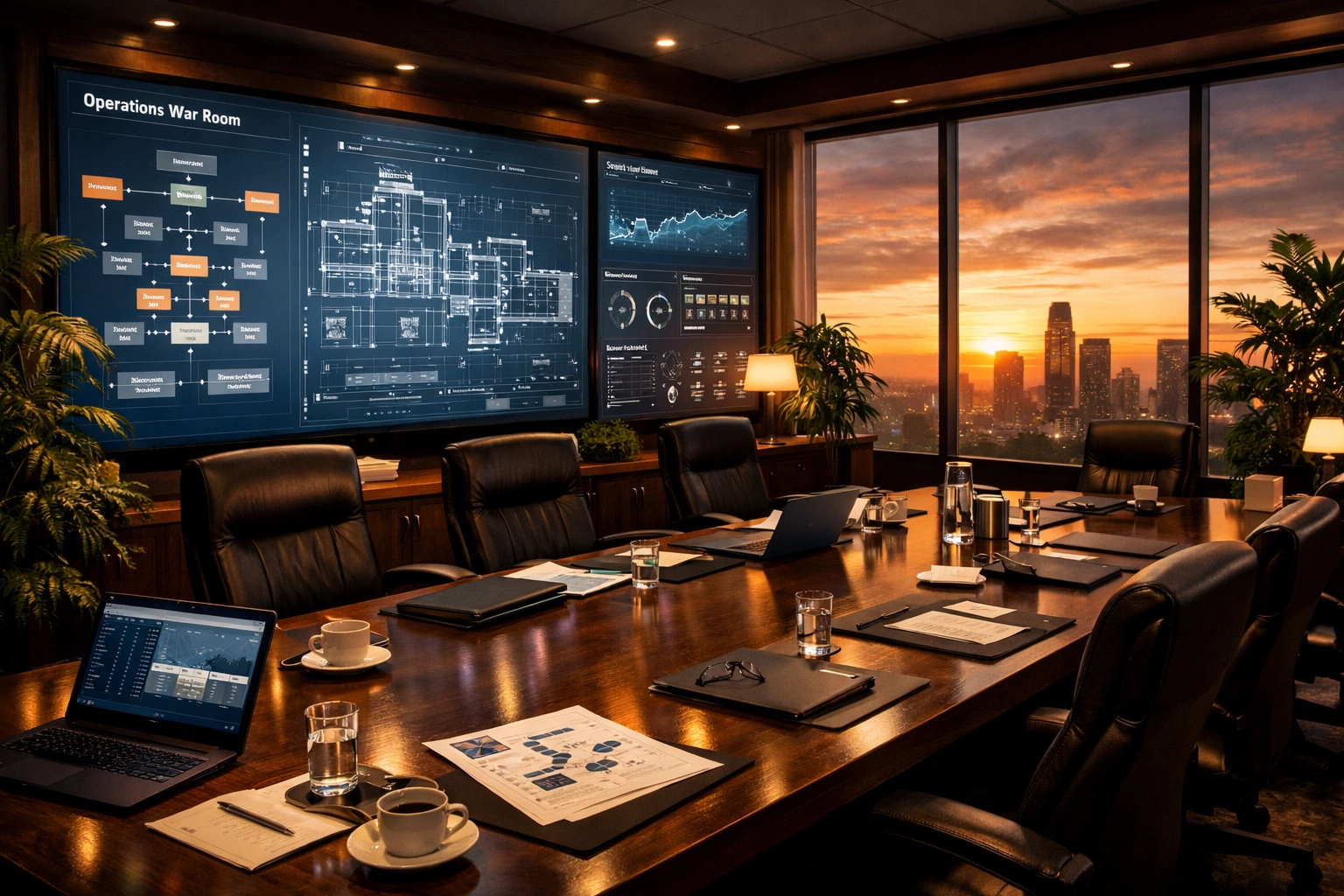 A modern service operations room representing a professional operating system for SaaS customer success.