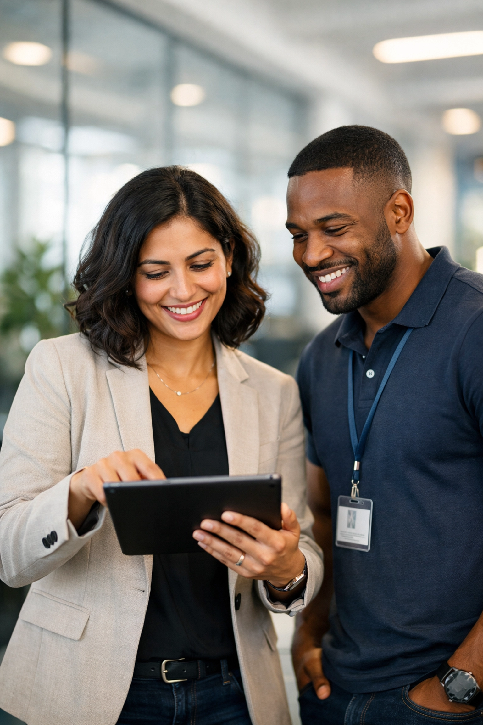 IT professionals collaborating on ServiceNow ITOM and ITAM integration strategies in a modern office.