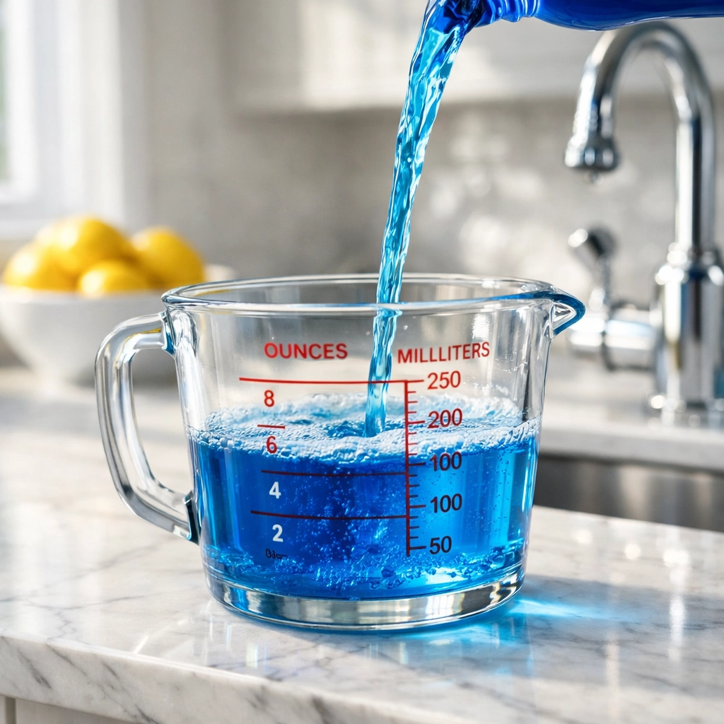 Measuring cleaning solution for house cleaning Townsend MA to prevent floor residue.