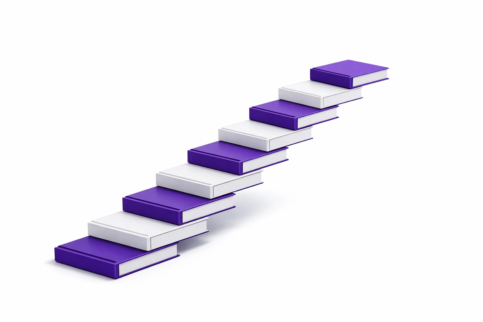 A purple stack of ten modules representing the Goldman Sachs 10,000 Women business growth curriculum.