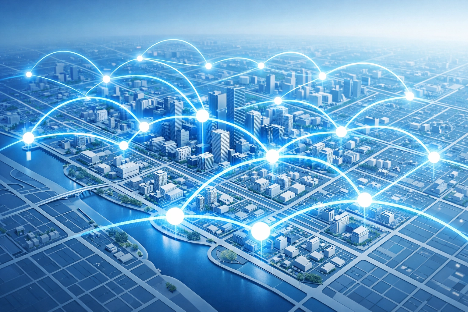Automated network nodes showing local engagement and brand acquisition scaling across a digital map.