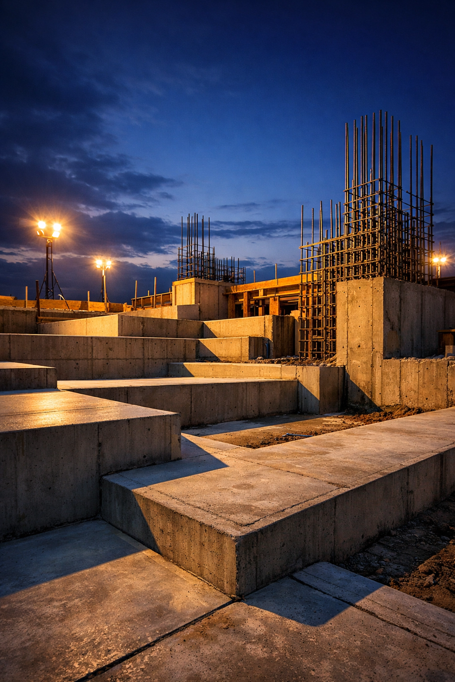 Building foundation under reconstruction representing decision architecture rebuilding process