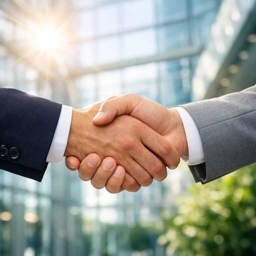Professional handshake representing a legal partnership for successful asset recovery.