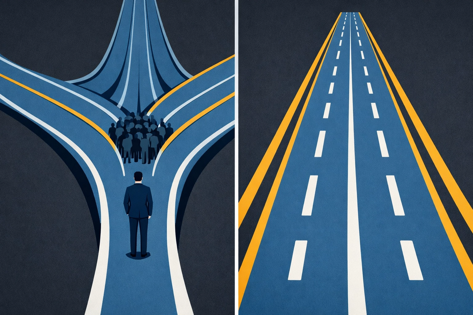Business bottleneck visualization comparing constrained execution to streamlined system flow Business bottleneck visualization comparing constrained execution to streamlined system flow