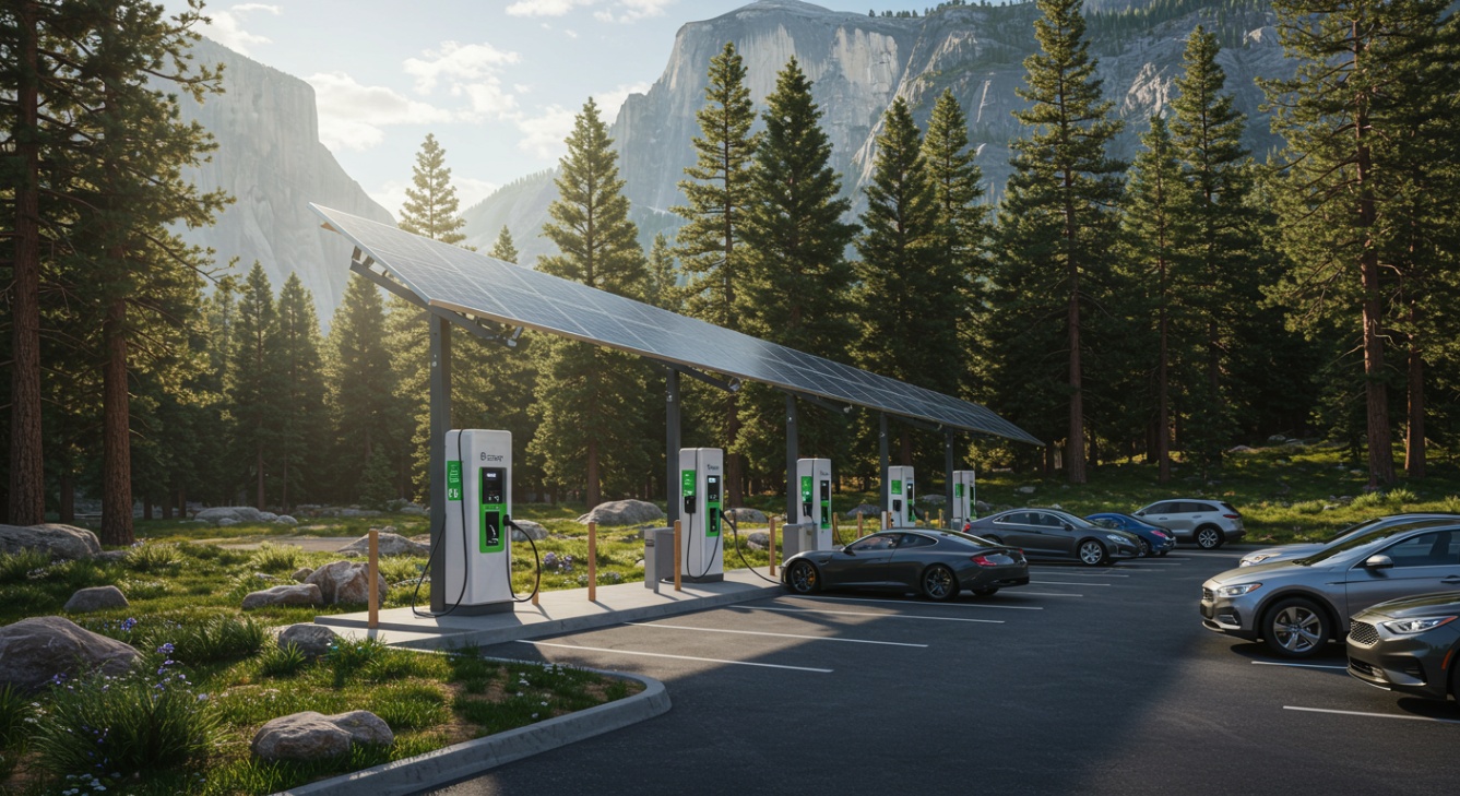 Off-grid Solar EV Charging Carport