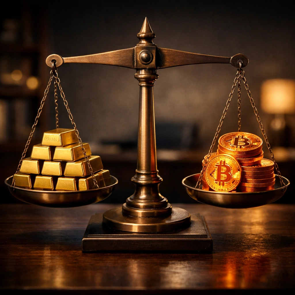 Gold and Bitcoin balanced portfolio diversification for accredited investors