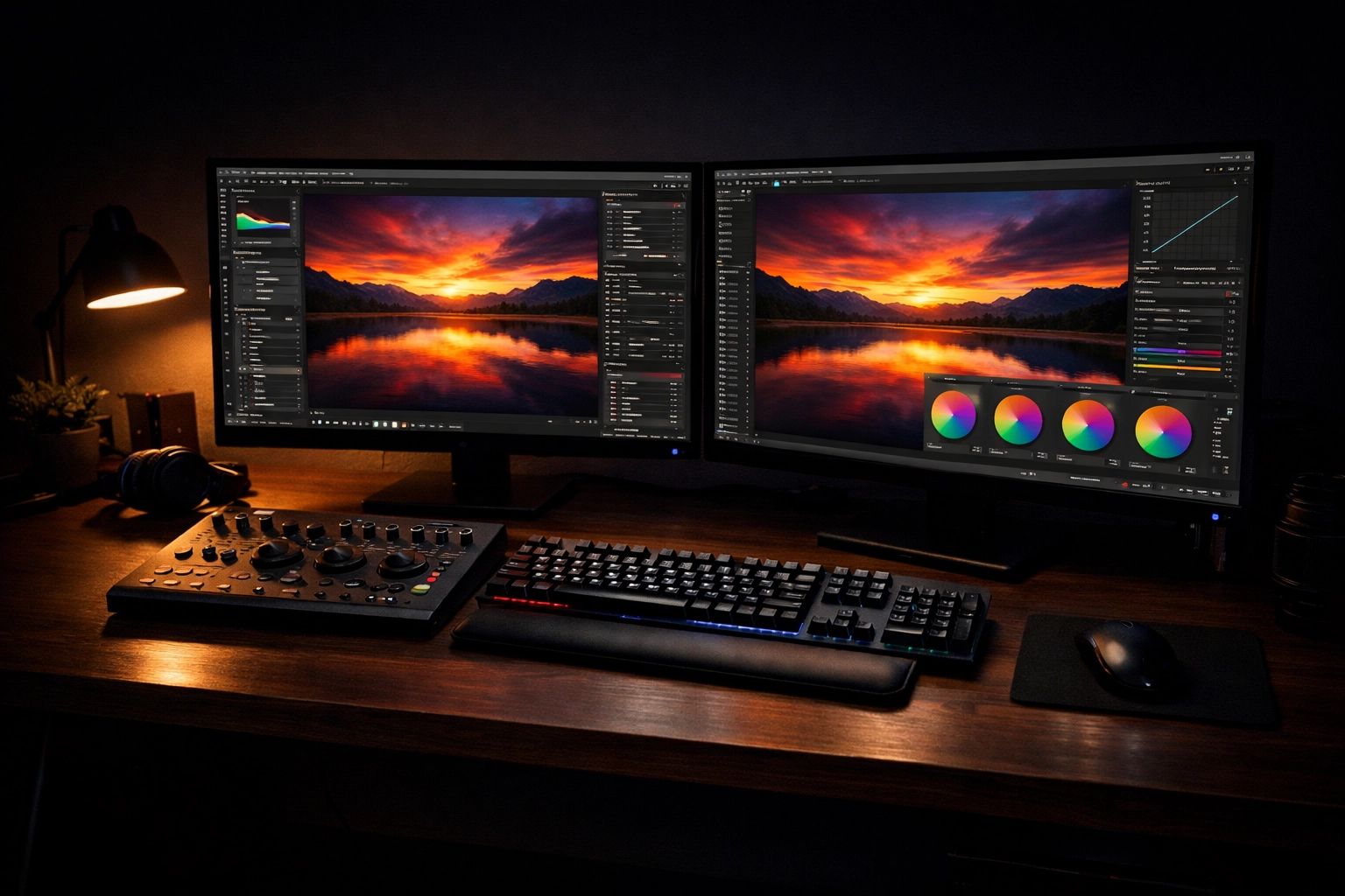 Clean digital editing workspace showing advanced post-processing workflows from photography tutorials.