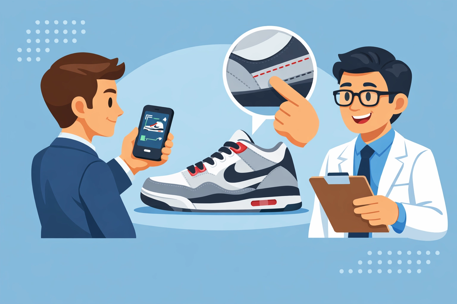 Professional human verification and digital tools for expert sneaker authentication.