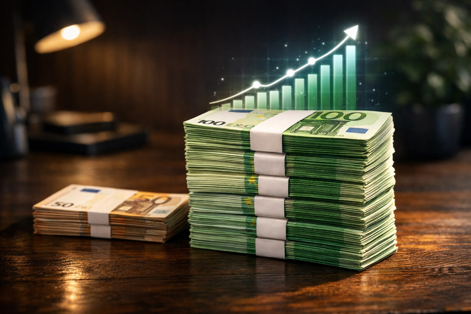 Bankroll-Management: Unterschiedliche Kapitalstapel zeigen Gewinnwachstum bei Wettstrategien