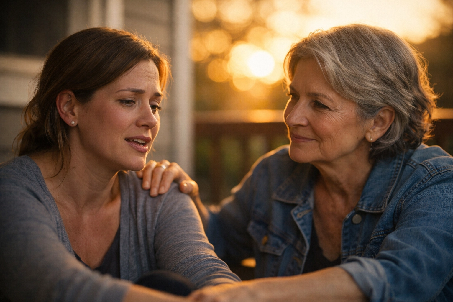 A mentor listening to a friend, showing the supportive role of a christian recovery ministry facilitator.