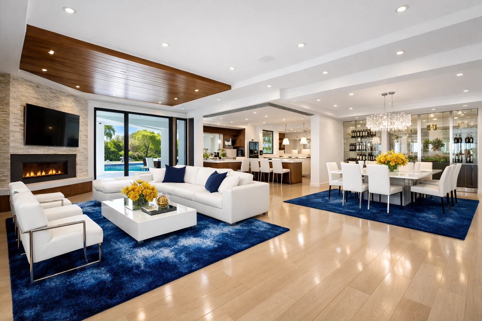 Clean, odor-free luxury interior after professional cleaning services for new floor installations.