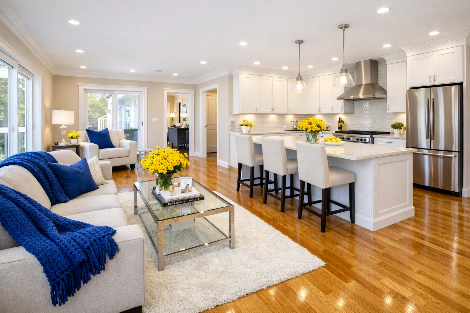 Pristine Norfolk home interior after a professional deep cleaning Norfolk service by The Cleaning Ninjas.