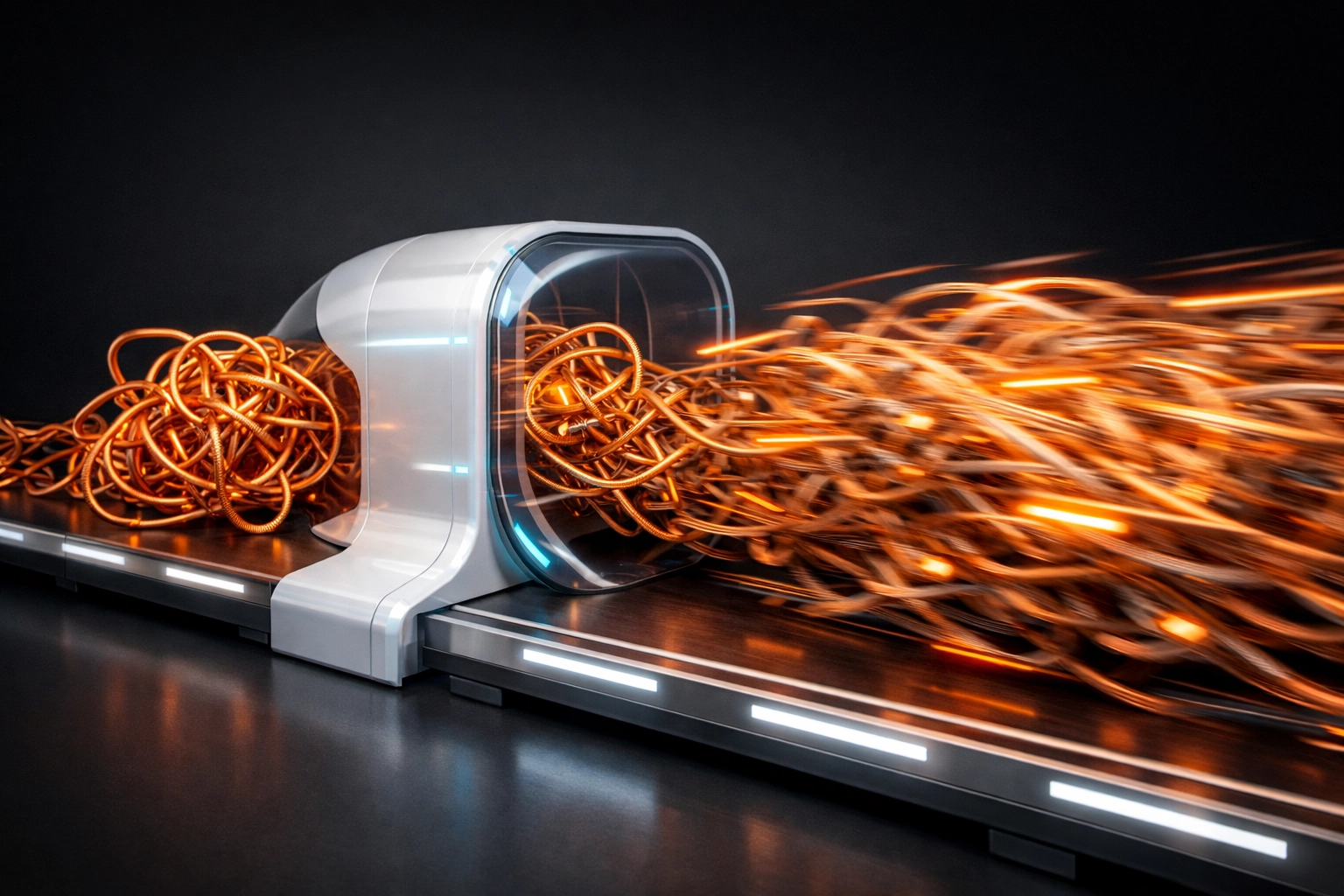 Are You Making These Common AI Automation for Small Business Mistakes? 4 A tangled assembly line depicting the fast chaos of automating a broken business process.