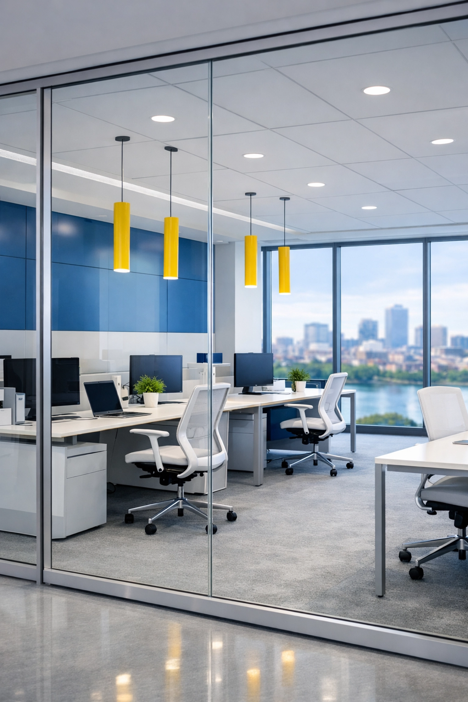 Spotless modern workspace illustrating expert office cleaning Cambridge services in Kendall Square.