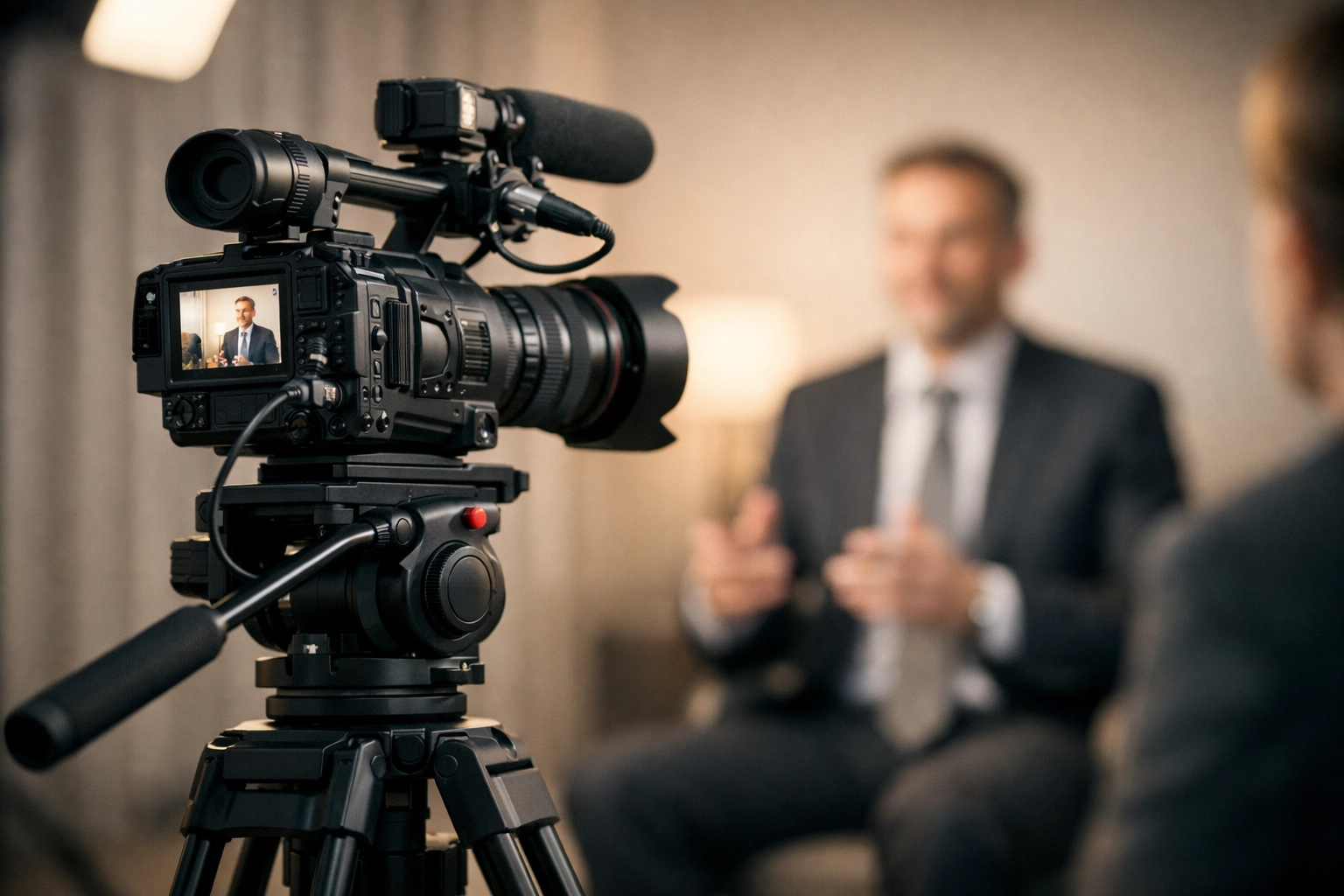 Professional video production setup for brand video creation