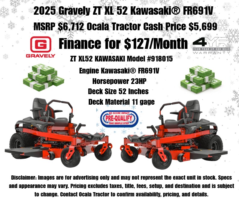 2025 Gravely ZT XL 52 Kawasaki FR691V
