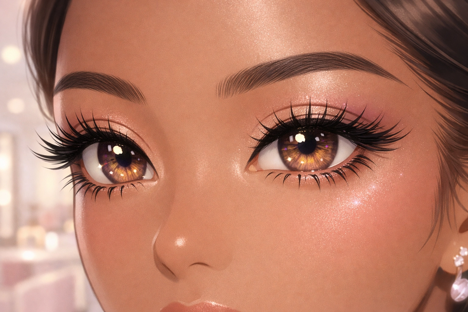 Luxury lash clusters on a diverse model, showcasing effortless glamour for Richboro socialites.