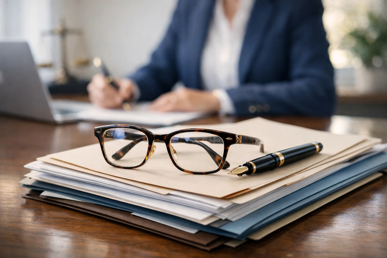 Organized professional workspace representing audit-ready documentation and security compliance for Michigan law firms.