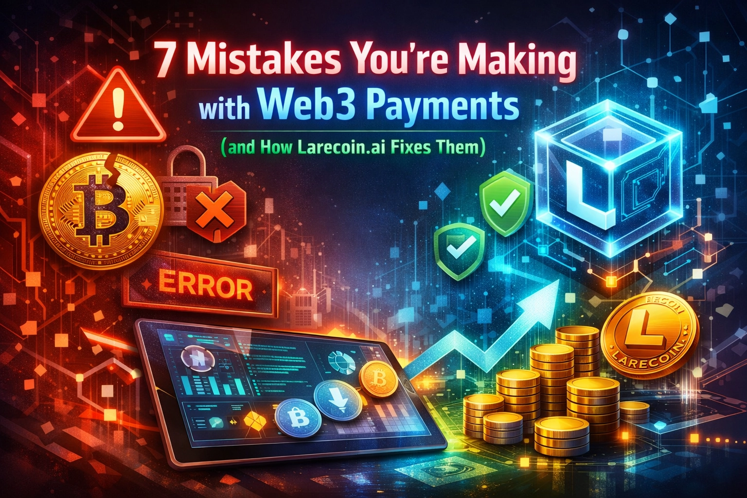 [HERO] 7 Mistakes You’re Making with Web3 Payments (and How Larecoin.ai Fixes Them)