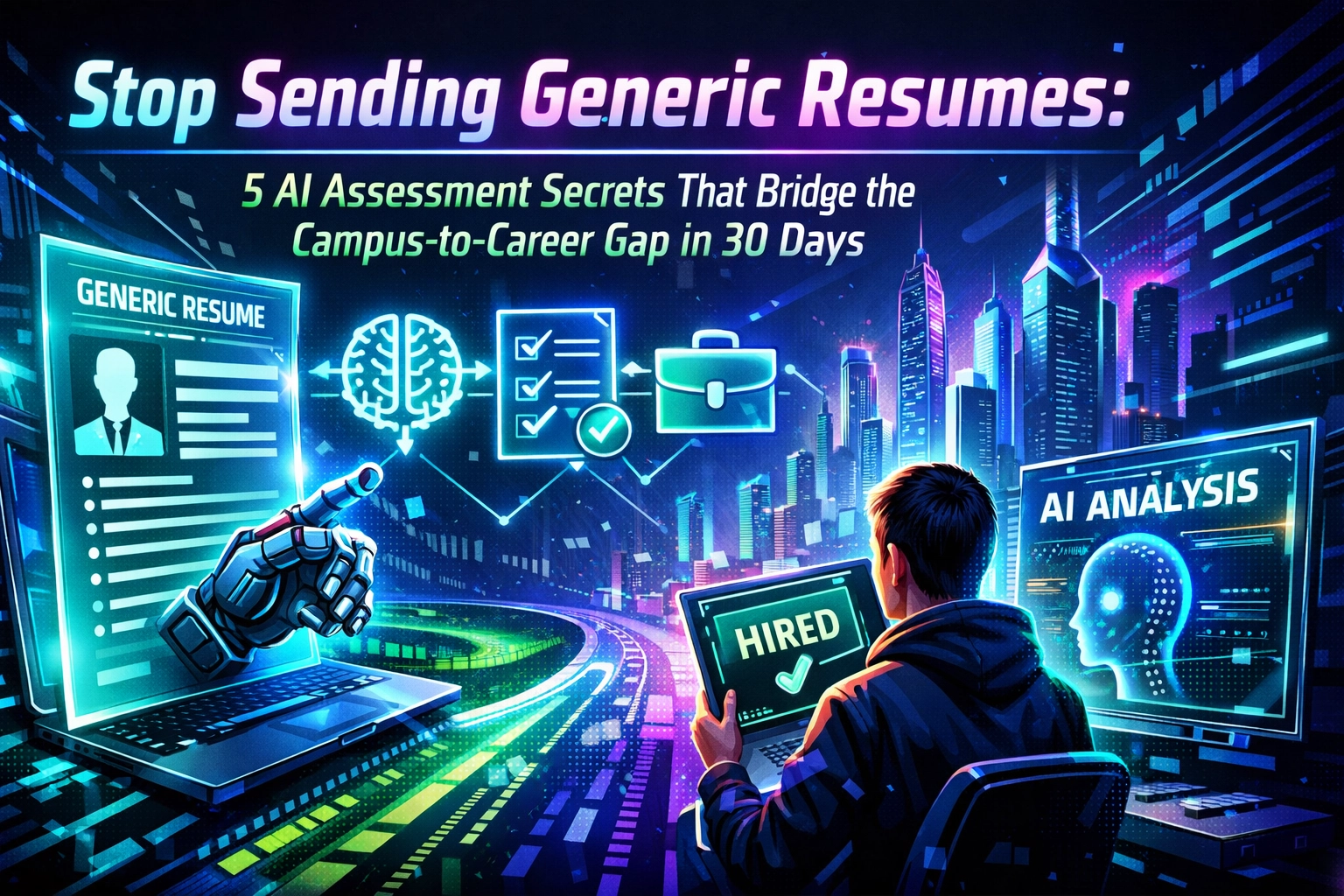 [HERO] Stop Sending Generic Resumes: 5 AI Assessment Secrets That Bridge the Campus-to-Career Gap in 30 Days