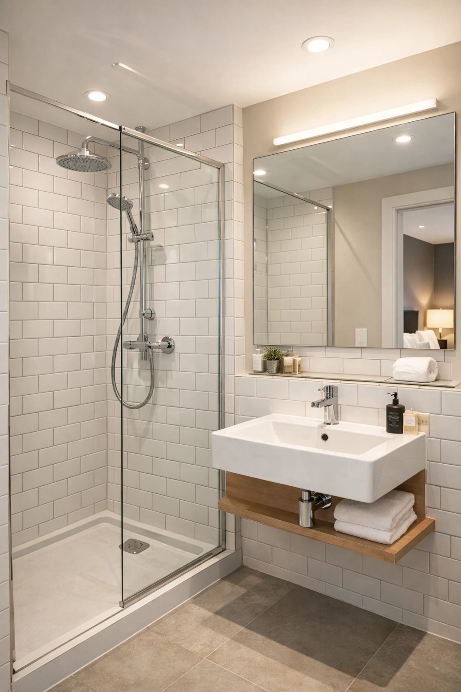 En-suite bathroom in HMO property with modern fixtures justifying premium rental rates