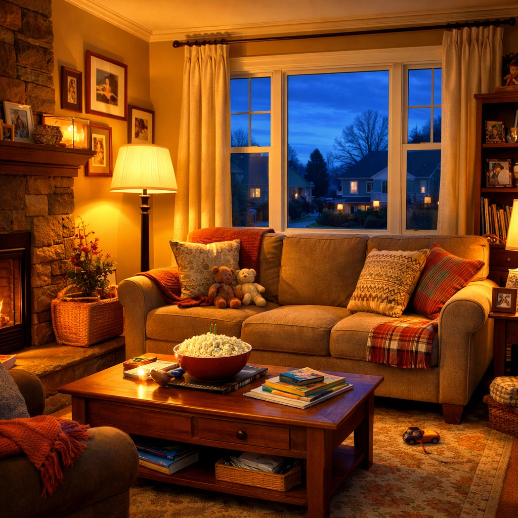 A warm, secure living room representing stability from New Jersey emergency housing assistance.