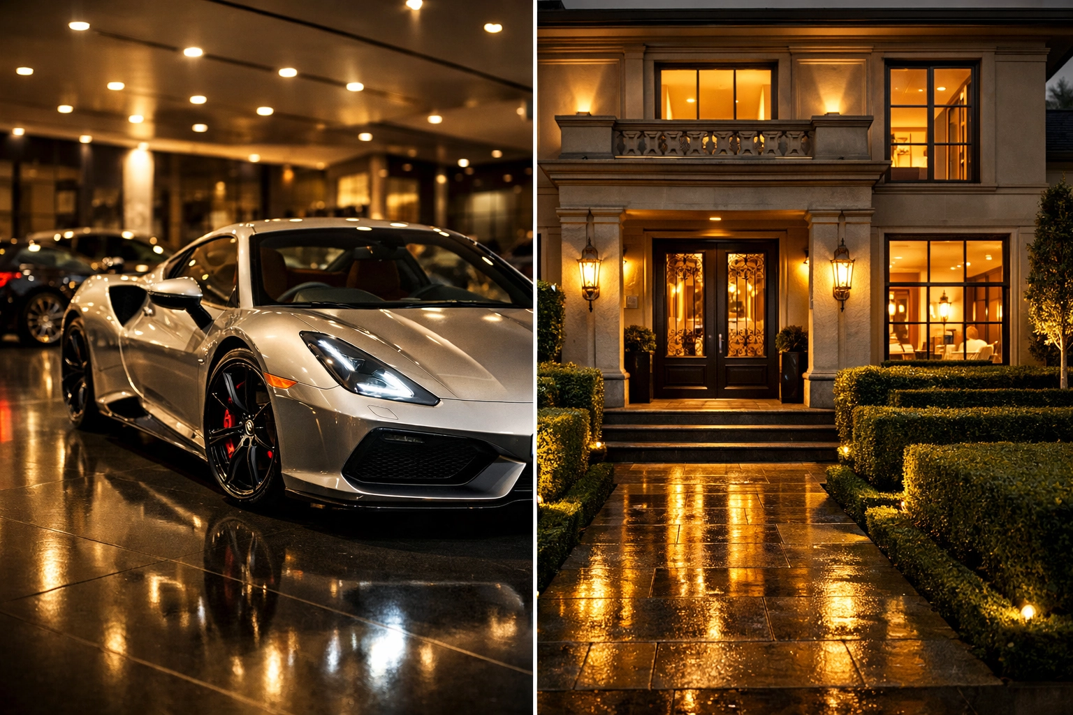 Prestige car and Melbourne property entrance illustrating Day One Standard move-in experience