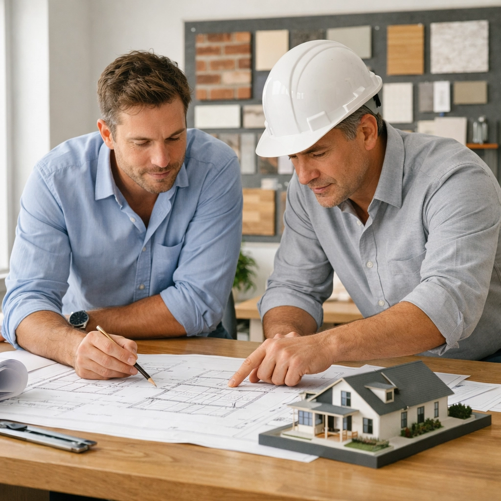 London architect and structural engineer collaborating on RSJ plans to lower loft conversion cost.