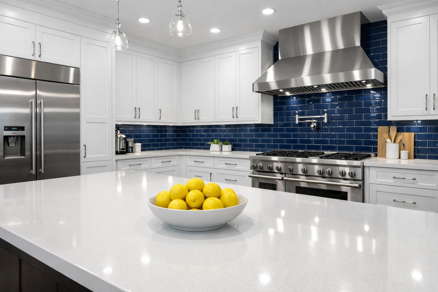 Spotless modern kitchen with gleaming surfaces by professional house cleaning services in Canton.