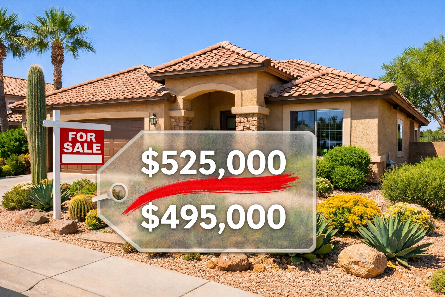 Peoria AZ home for sale showing list price versus actual sale price gap in 2026 market