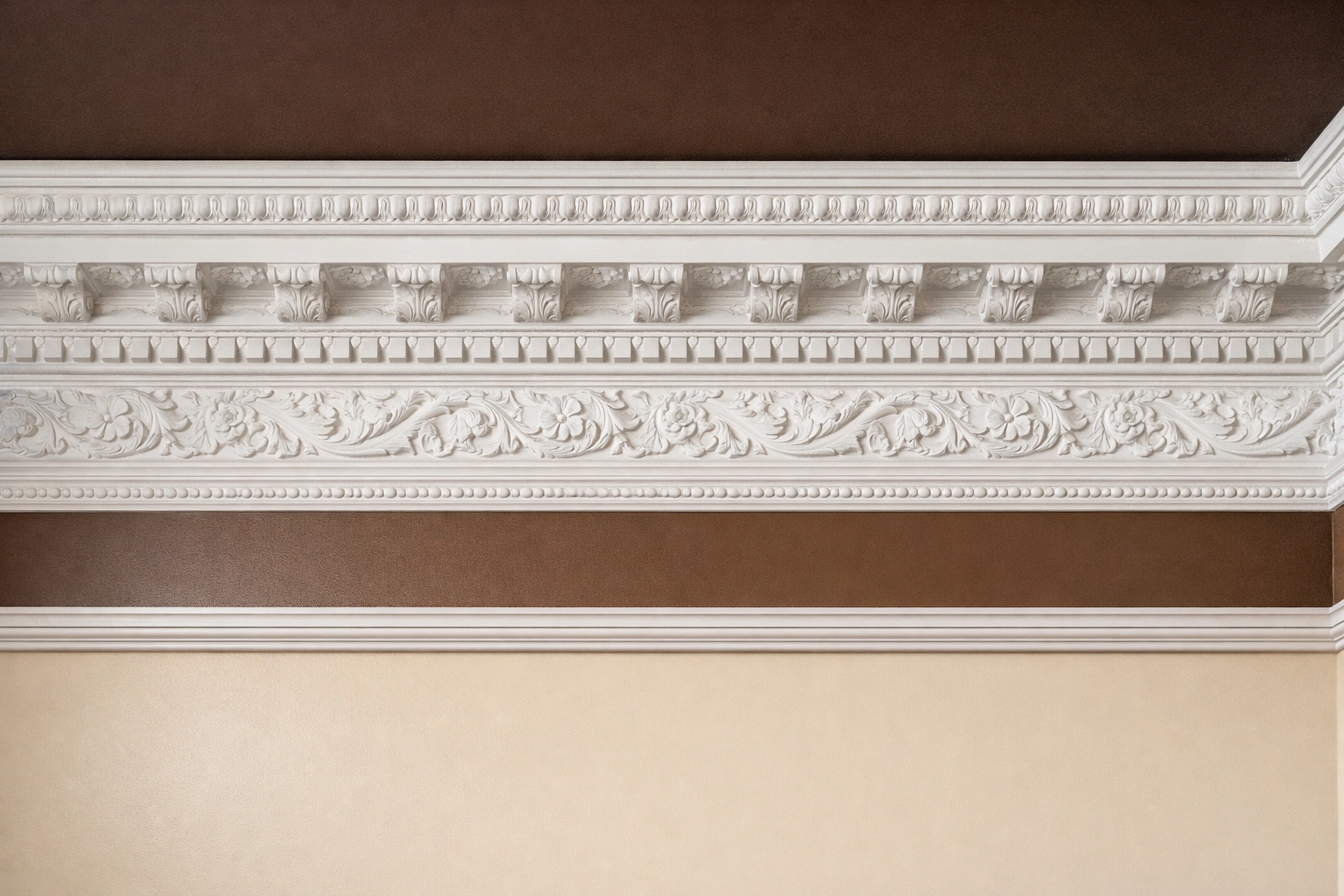 Regency architecture in Cheltenham highlighted with a multi-tone colour capping paint technique.