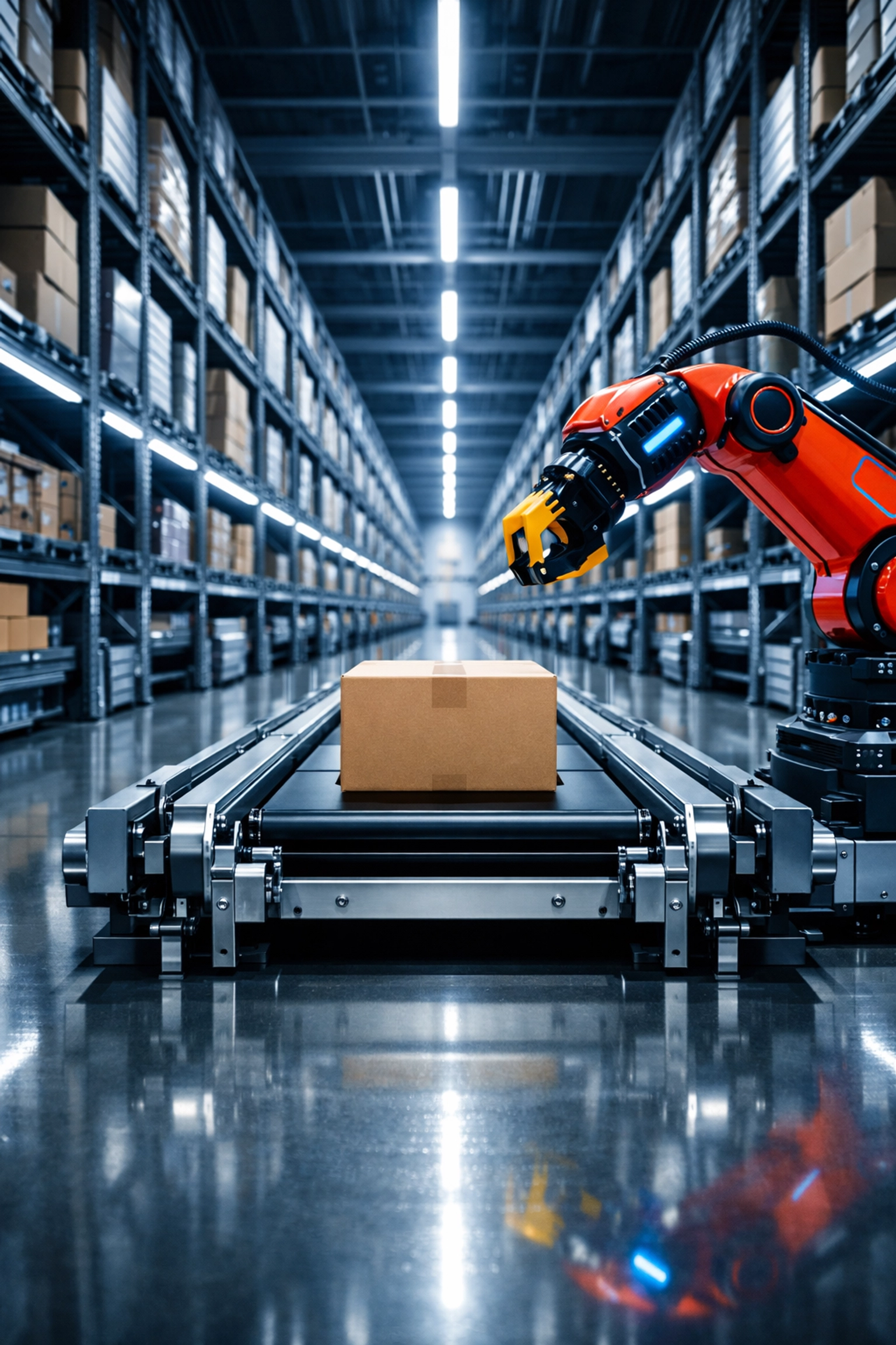 High-tech 3PL Florida warehouse fulfillment center featuring automated conveyor systems for 2-day shipping.