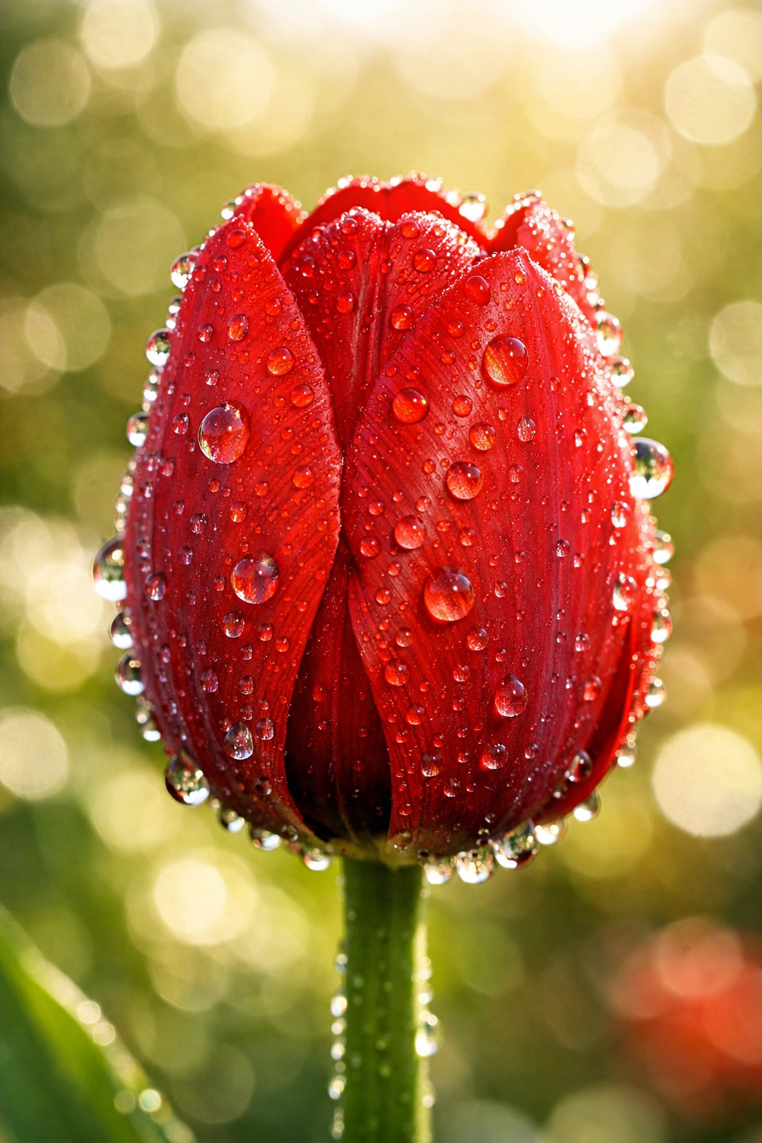 Macro photo of a red tulip showing shallow depth of field for photography for beginners.