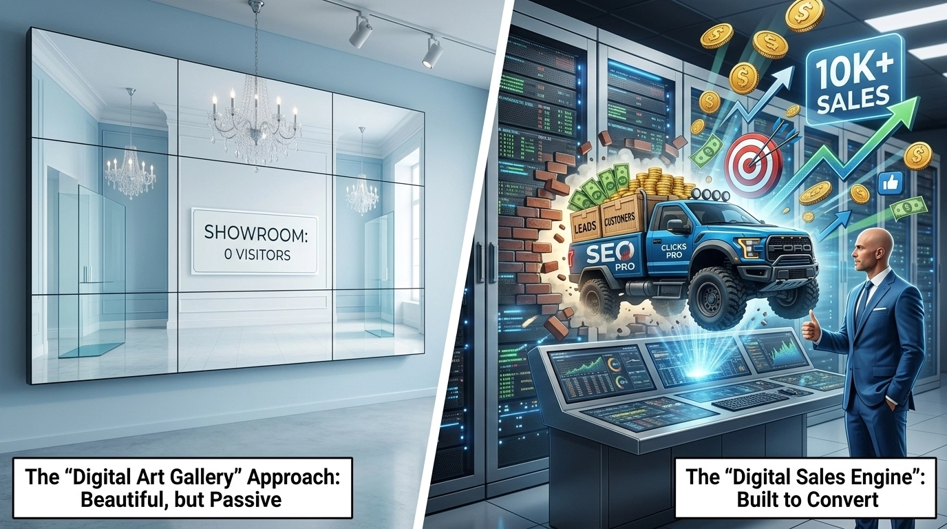 The Showroom Trap vs Sales Machine