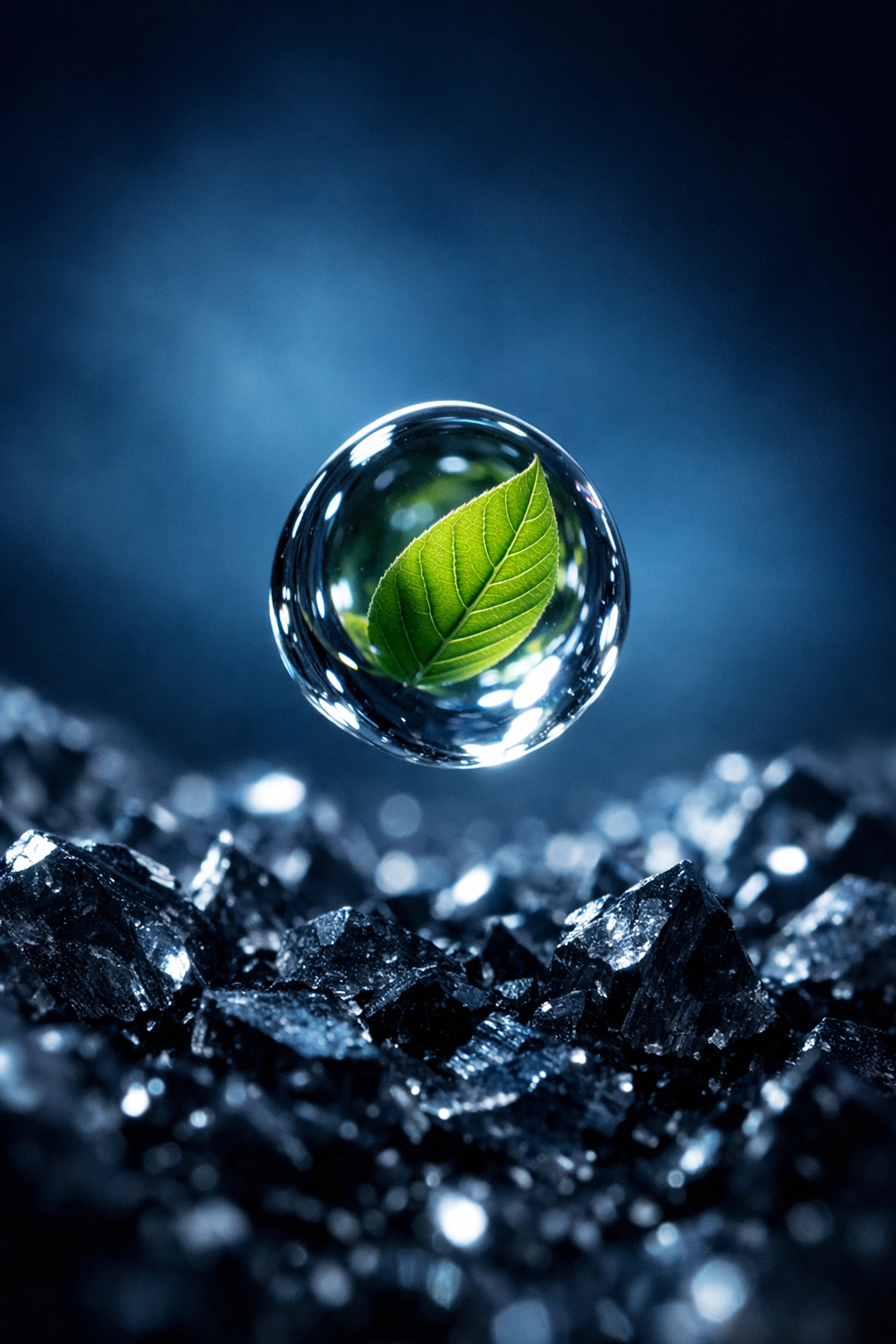 Specialty chemical droplet reflecting sustainability themes and green premium regulatory compliance