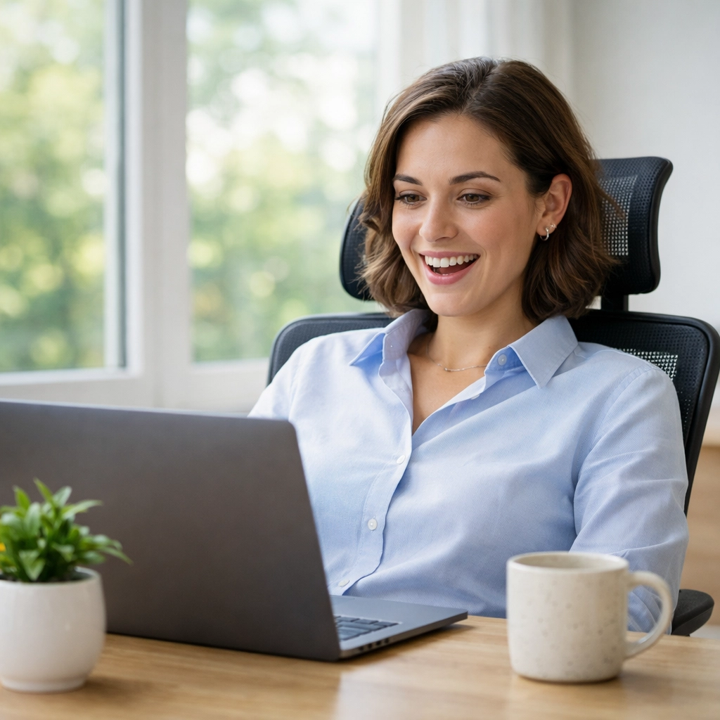 Professional using ServiceNow virtual agent for a seamless conversational employee experience.