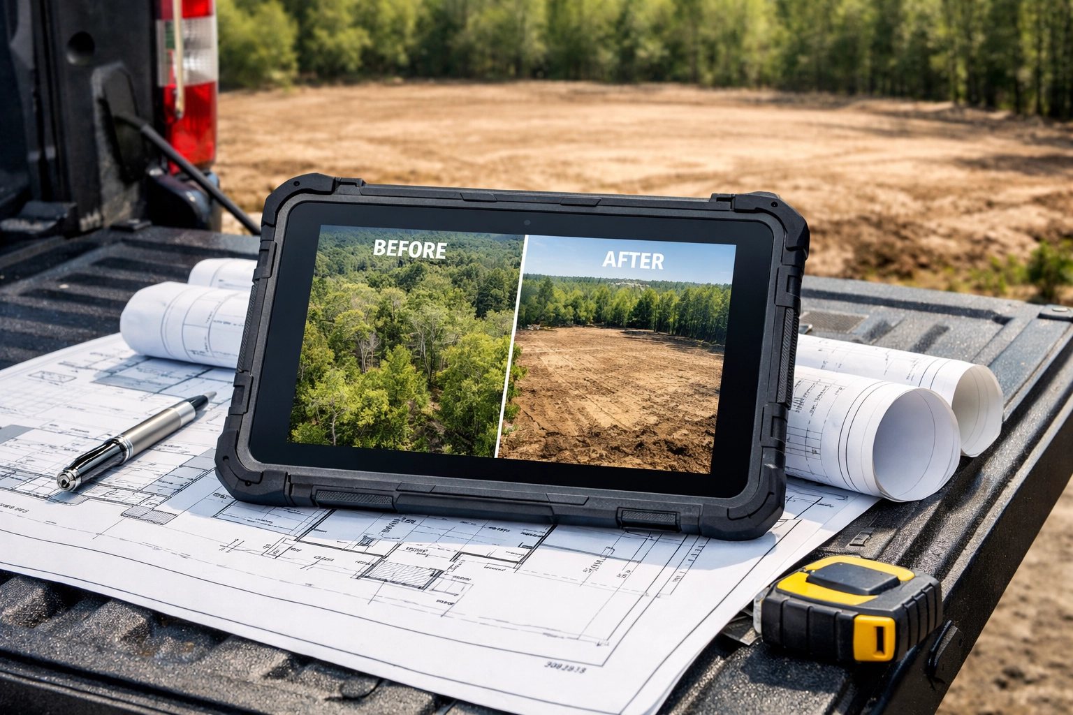 Professional project documentation and site plans for a land management project in Clarkston.