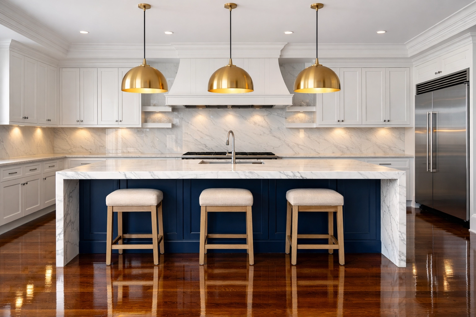 A sparkling modern kitchen showing the results of professional house cleaning Lexington MA.